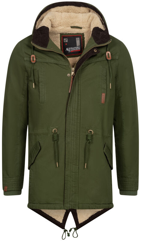 A. Salvarini Herren Winterparka O280 Olive L