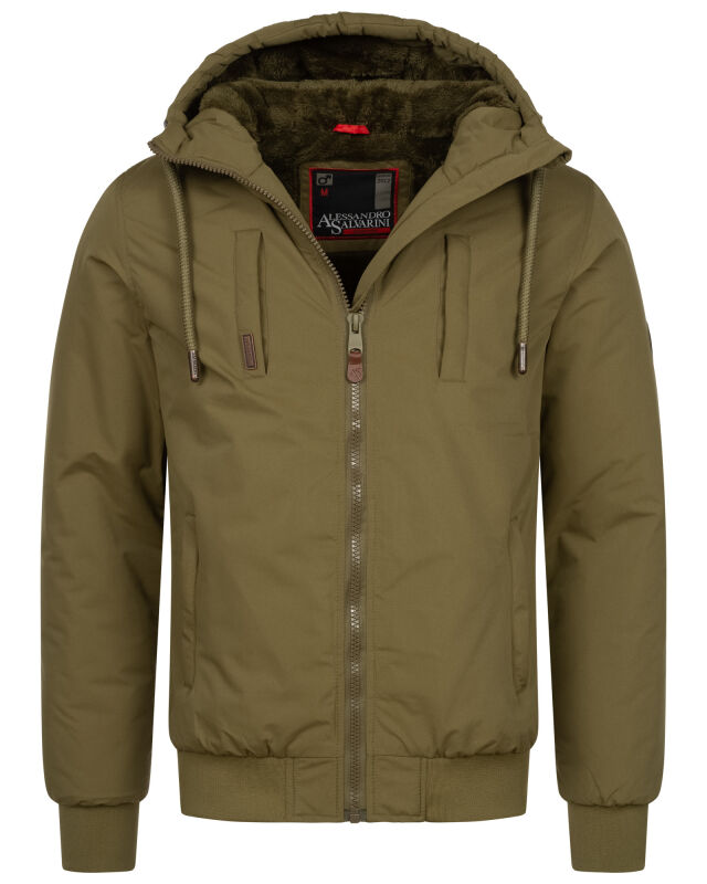 Alessandro Salvarini Herren Winter Jacke Olive O320 Größe S - Gr. S