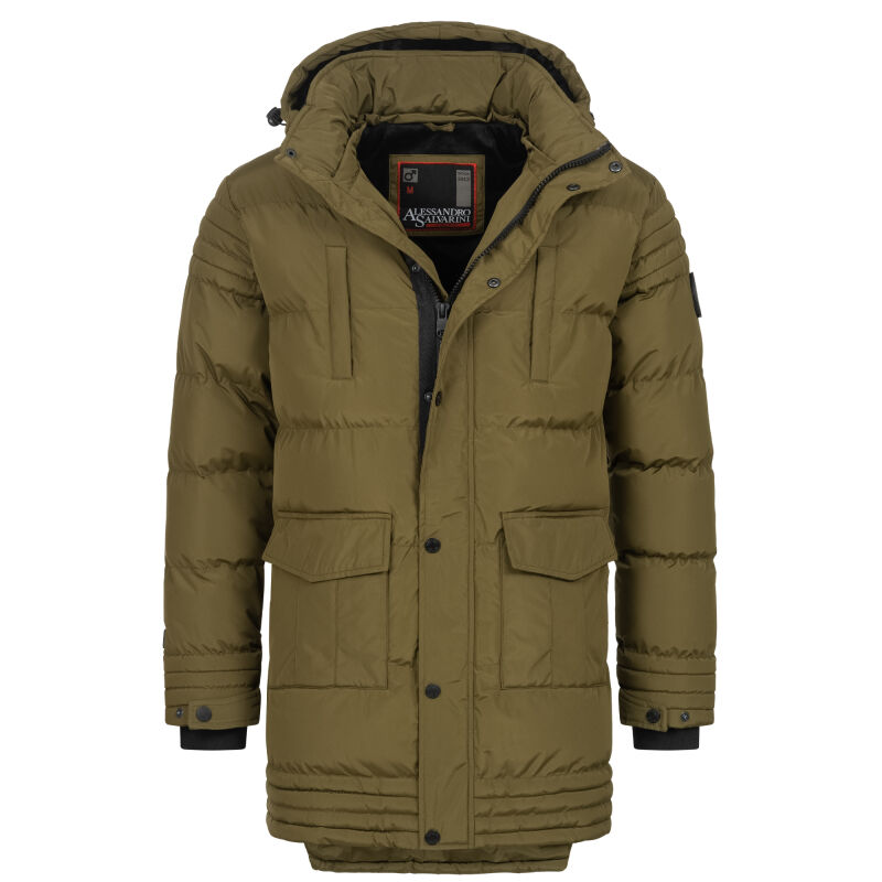 Alessandro Salvarini Herren Winterjacke O285 Dark Olive Größe S - Gr. S