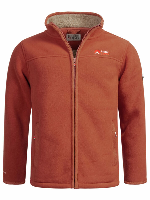 Arctic Seven Herren Fleece Jacke O325 Terracotta Größe S - Gr. S