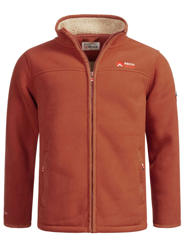 Arctic Seven Herren Fleece Jacke O325 Terracotta Größe M - Gr. M