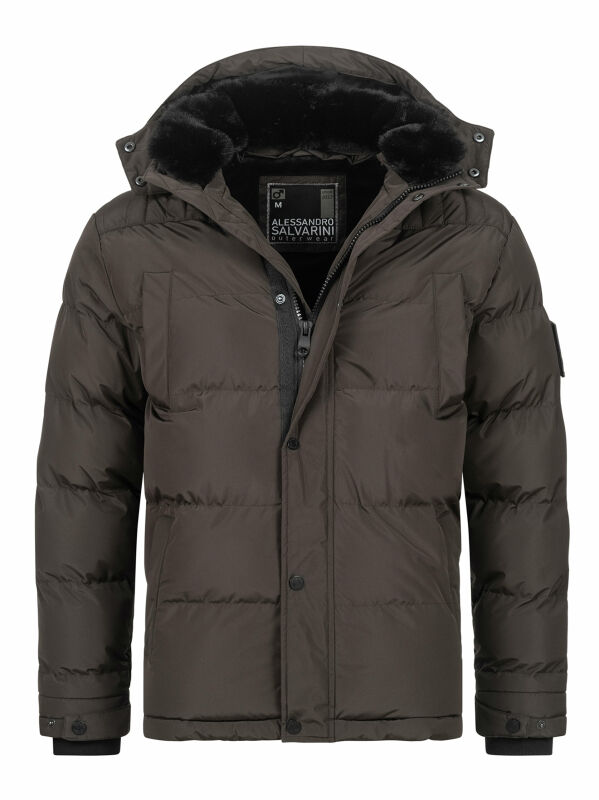 A. Salvarini Herren Winterjacke O326 Dunkelgrau Größe M - Gr. M