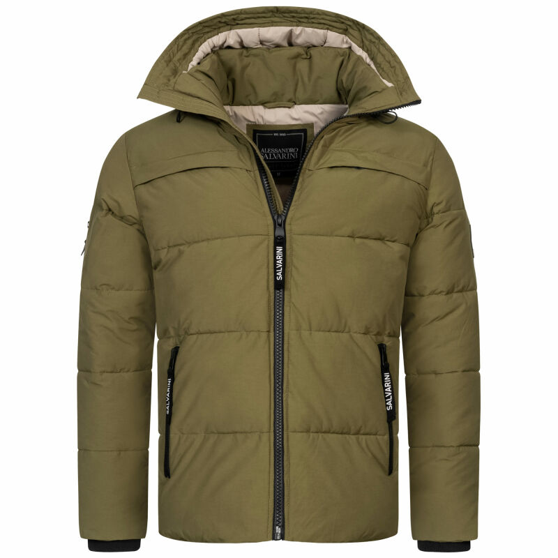 A. Salvarini Herren Winterjacke O334 Olive Größe S - Gr. S