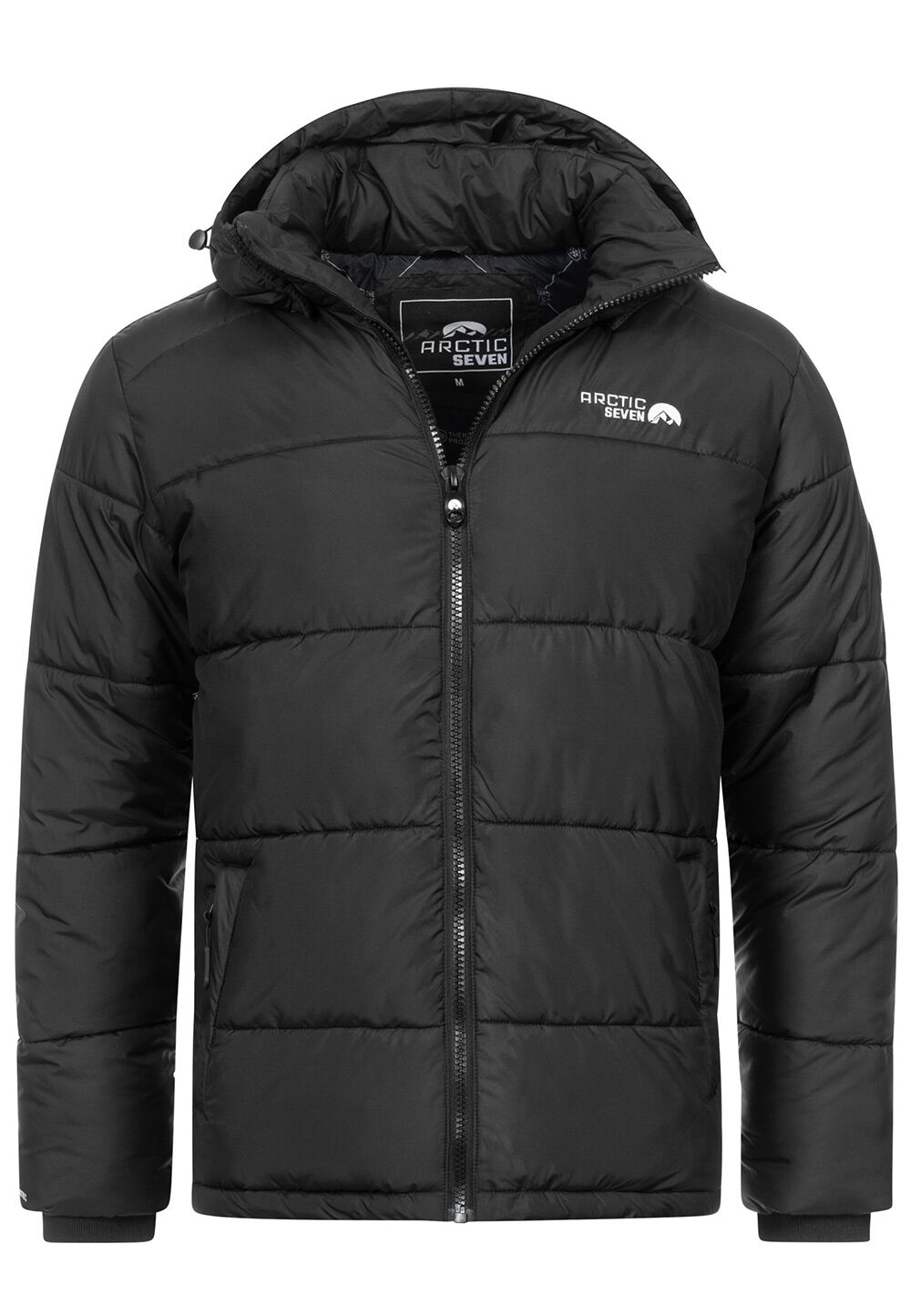 Winterjacke Herren Schwarz Glnzend