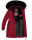 Navahoo Paula Damen Winter Jacke Mantel Parka warm gefütterte Winterjacke B383 Dark Red - Schwarzes Fell Größe M - Gr. 38