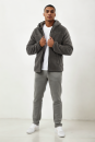 Arctic Seven Herren Sherpa Fleecejacke mit Kapuze AS413