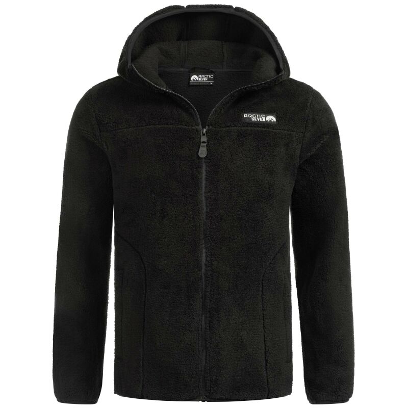 Arctic Seven Herren Fleecejacke AS413 Schwarz Größe XL - Gr. XL