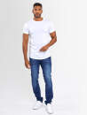 A. Salvarini Herren T-Shirt O318 Weiß