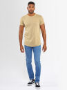 A. Salvarini Herren T-Shirt O318 Beige Größe XL - Gr. XL