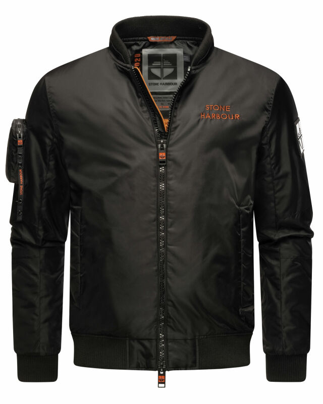 Stone Harbour Berkoo Herren Bomber Jacke B749 Schwarz Größe S - Gr. S