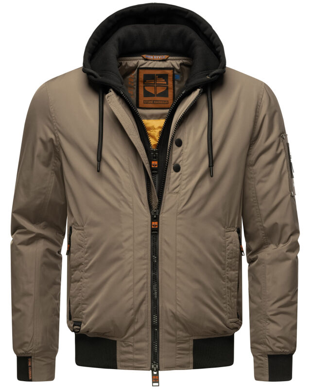 Stone Harbour Hoobo Herren Bomber Jacke B750 Braun Größe XXL - Gr. 2XL