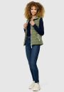 Marikoo Reimii leichte Damen Stepp Weste B995 Olive Größe XS - Gr. 34