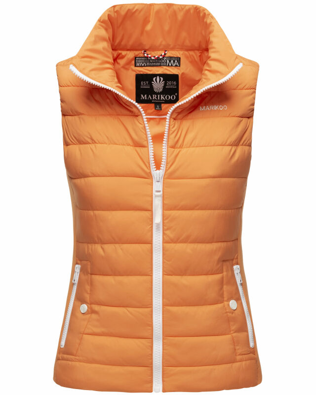 Marikoo Reimii leichte Damen Stepp Weste B995 Apricot Sorbet Größe XS - Gr. 34