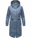 Navahoo Silberperle leichte Damen Übergangs Jacke B997 Dusty Blue Größe S - Gr. 36