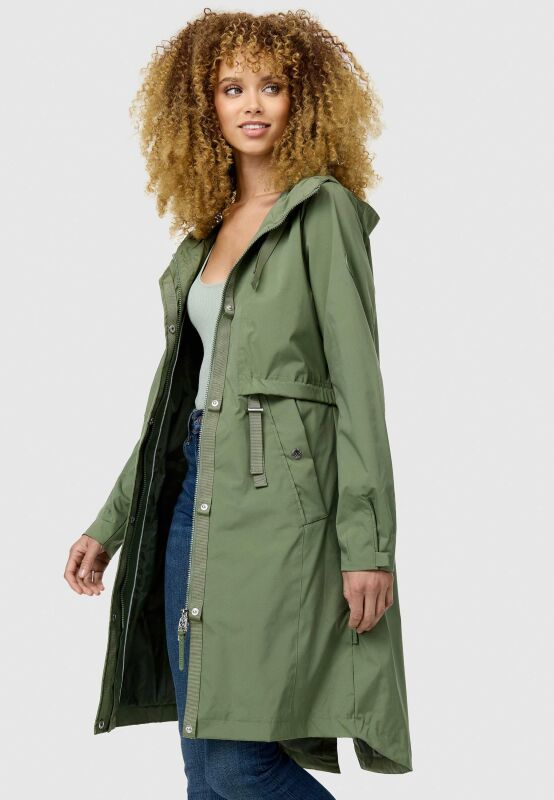 Navahoo Silberperle leichte Damen Übergangs Jacke B997 Dusty Olive Größe S - Gr. 36