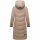 Marikoo Benikoo Damen lange Winterjacke B949 Taupe Grey Größe S - Gr. 36