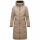Marikoo Benikoo Damen lange Winterjacke B949 Taupe Grey Größe S - Gr. 36