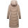 Marikoo Benikoo Damen lange Winterjacke B949 Taupe Grey-Größe S - Gr. 36