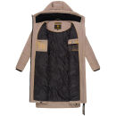 Marikoo Benikoo Damen lange Winterjacke B949 Taupe Grey-Größe L - Gr. 40