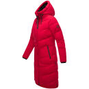 Marikoo Benikoo Damen lange Winterjacke B949 Deep Red-Größe S - Gr. 36