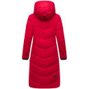 Marikoo Benikoo Damen lange Winterjacke B949 Deep Red-Größe S - Gr. 36