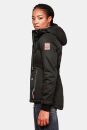Marikoo Bikoo Damen Teddyfell gefüttert Winterjacke B802 Schwarz Größe XXXL - Gr. 46