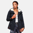 Marikoo Bikoo Damen Teddyfell gefüttert Winterjacke B802 Navy Größe XXXL - Gr. 46