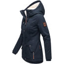 Marikoo Bikoo Damen Teddyfell gefüttert Winterjacke B802 Navy Größe XXXL - Gr. 46