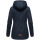 Marikoo Bikoo Damen Teddyfell gefüttert Winterjacke B802 Navy Größe XXXL - Gr. 46