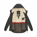 Marikoo Bikoo Damen Teddyfell gefüttert Winterjacke B802 Anthrazit Größe XXXL - Gr. 46