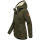 Marikoo Bikoo Damen Teddyfell gefüttert Winterjacke B802 Olive Größe L - Gr. 40