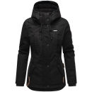 Marikoo Bikoo Damen Teddyfell gefüttert Winterjacke B802 Schwarz - Schwarz Größe XL - Gr. 42