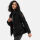 Marikoo Bikoo Damen Teddyfell gefüttert Winterjacke B802 Schwarz - Schwarz Größe XL - Gr. 42