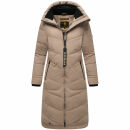 Marikoo Benikoo Damen lange Winterjacke B949 Taupe Grey...