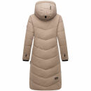Marikoo Benikoo Damen lange Winterjacke B949 Taupe Grey-Größe 3XL - Gr. 46