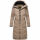 Marikoo Benikoo Damen lange Winterjacke B949 Taupe Grey-Größe 3XL - Gr. 46