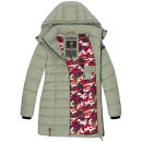 Marikoo Abendsternchen Damen Winter Jacke gesteppt B603 Smokey Mint-Größe XXXL - Gr. 46