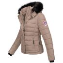 Navahoo warme Damen Winterjacke Kurzjacke gefüttert B301 Taupe Grey Größe L - Gr. 40