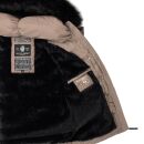 Navahoo warme Damen Winterjacke Kurzjacke gefüttert B301 Taupe Grey Größe L - Gr. 40