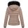 Navahoo warme Damen Winterjacke Kurzjacke gefüttert B301 Taupe Grey Größe L - Gr. 40