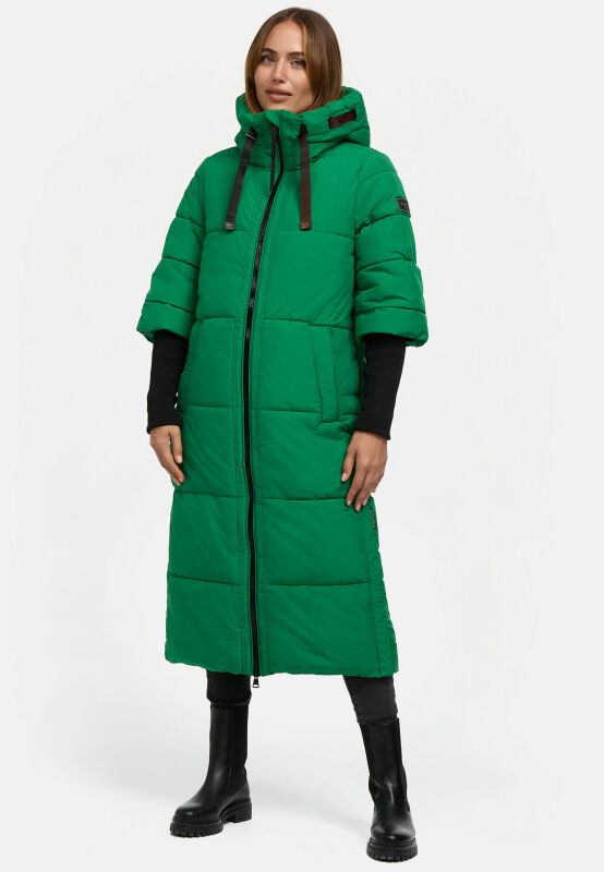 Navahoo Ciao Miau Damen lange Winterjacke B988 Smaragd Green Größe M - Gr. 38
