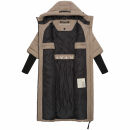 Navahoo Ciao Miau Damen lange Winterjacke B988 Taupe Grey Größe XS - Gr. 34
