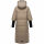 Navahoo Ciao Miau Damen lange Winterjacke B988 Taupe Grey Größe M - Gr. 38