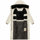 Navahoo Hingucker Damen lange Winterjacke B976 Offwhite Größe XS - Gr. 34