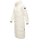 Navahoo Hingucker Damen lange Winterjacke B976 Offwhite Größe XS - Gr. 34