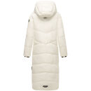 Navahoo Hingucker Damen lange Winterjacke B976 Offwhite Größe XS - Gr. 34