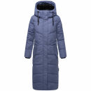 Navahoo Hingucker Damen lange Winterjacke B976 Blue Violet Größe L - Gr. 40
