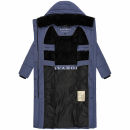 Navahoo Hingucker Damen lange Winterjacke B976 Blue Violet Größe L - Gr. 40
