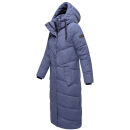 Navahoo Hingucker Damen lange Winterjacke B976 Blue Violet Größe L - Gr. 40