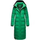Navahoo Isalie Damen lange Winter Steppjacke Wintermantel B872 Smaragd Green Größe M - Gr. 38